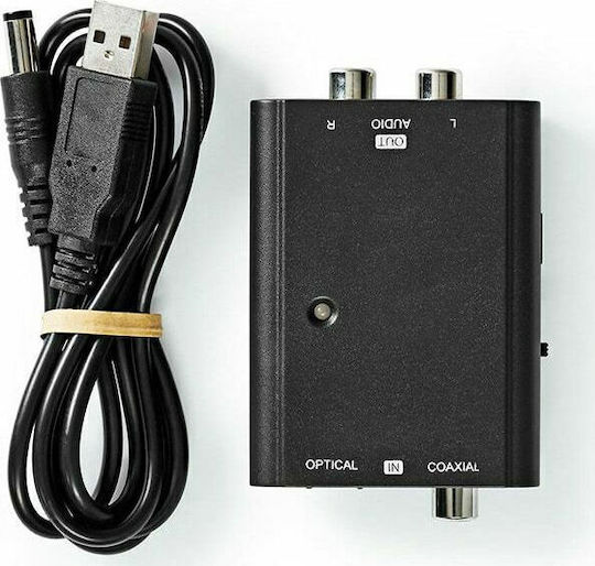Nedis Μετατροπέας RCA / Toslink female σε RCA 2x female 1τμχ ACON2509BK