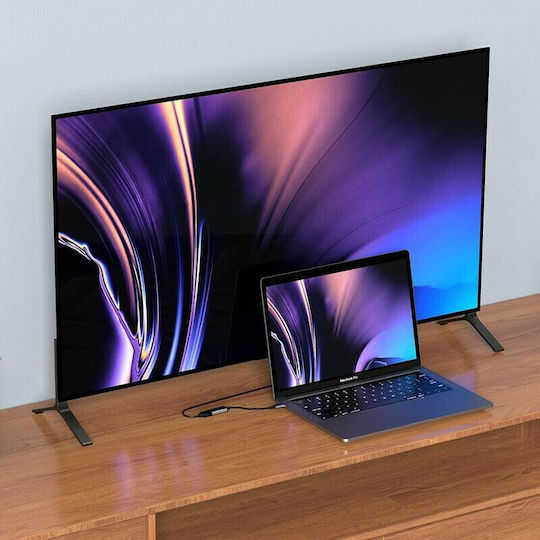 Hoco HB21 Конвертор USB-C Мъжки в HDMI Женски Сив 1 Брой