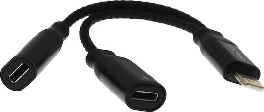 Awei CL-72 Μετατροπέας Lightning male σε Lightning 2x female 1τμχ