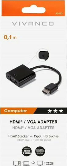 Vivanco Μετατροπέας HDMI male σε VGA female 1τμχ 45493