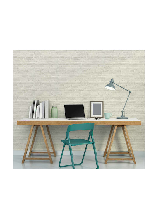 Wall Wallpaper Wood Stone Vinyl Beige 1000x53cm Washable