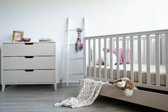 Santa Bebe Juno Nursery Furniture Set with Bed & Nursery Drawer White / Beige