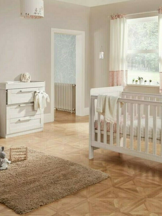 Mamas & Papas Atlas Nimbus Комплекти бебешки мебели с Креват и Комод Бял 9280179-9280180