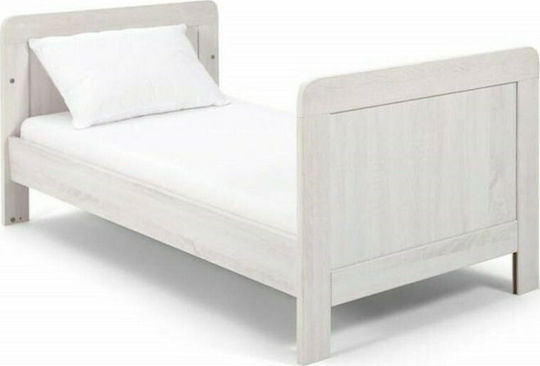 Mamas & Papas Atlas Nimbus Baby-Möbel-Set mit Bett, Kinderzimmer-Schublade & Chaniging Tisch Weiß