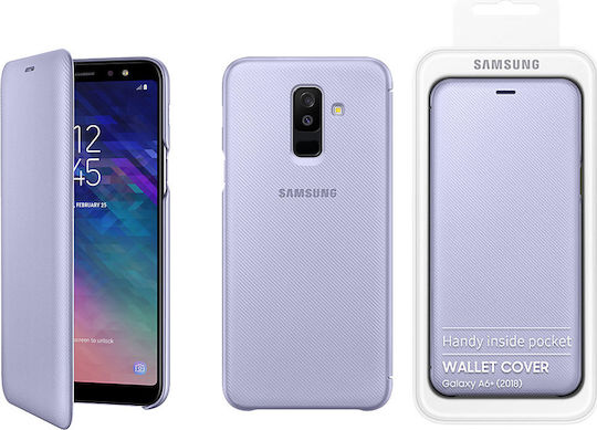 Samsung Book Δερματίνης Μωβ (Galaxy A6+ 2018) WW