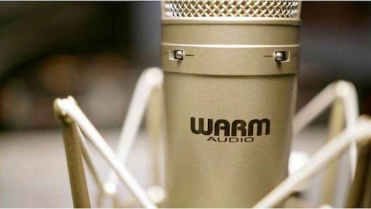 Warm Audio WA-87 Condenser Microphone XLR Shock Mounted for Vocals in Gold Color