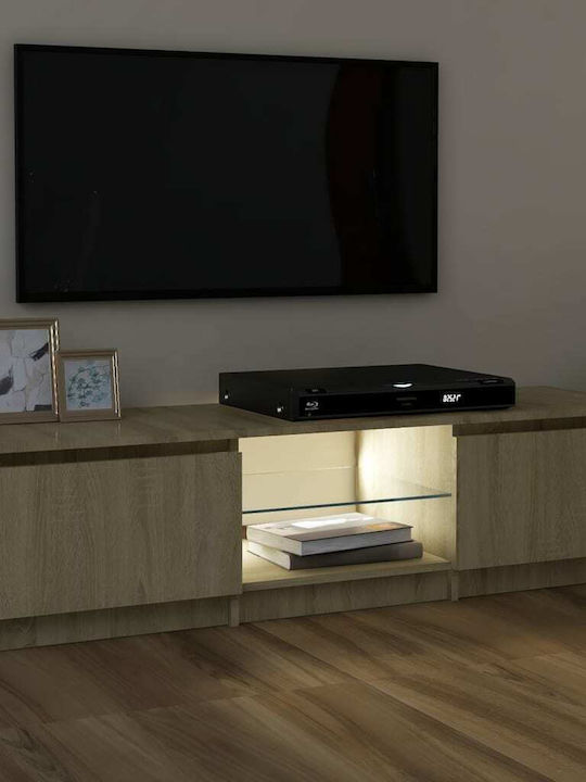 TV Stand with LED Lighting Sonoma Oak L120xD30xH35.5cm