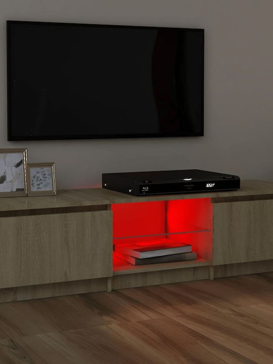 TV Stand with LED Lighting Sonoma Oak L120xD30xH35.5cm