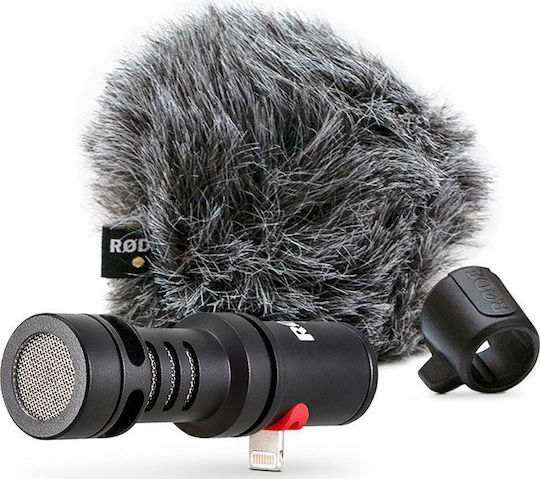 Rode Video Mic ME-L Кондензатор (Малка диафрагма) Микрофон Шоково монтиран за Мобилен в Черен Цвят