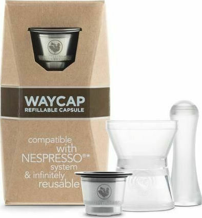 Waycap Refillable Capsule Basic Kit Compatible with Machine Nespresso 1caps,tobolek