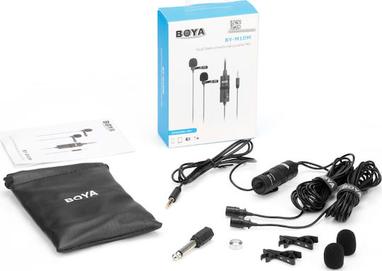 Boya BY-M1DM Σετ Πυκνωτικό Μικρόφωνο Πέτου, Clip On για Κάμερα σε Χρυσό Χρώμα