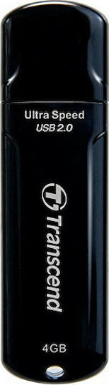 Transcend JetFlash 600 4GB USB 2.0 Stick Μαύρο
