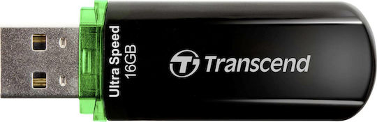 Transcend JetFlash 600 16GB USB 2.0 Stick Μαύρο