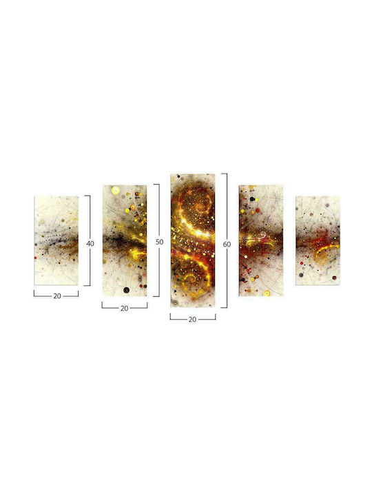 Freebox Explosion Πεντάπτυχος Πίνακας Ξύλινος 100x60cm