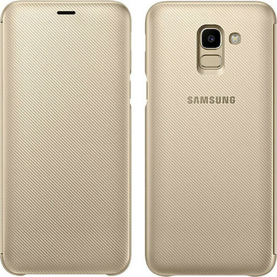 Samsung Buchen Sie Synthetisches Leder Gold (Galaxy J6)