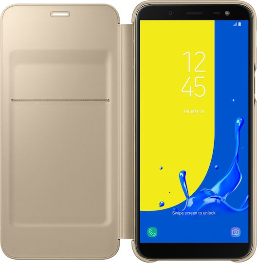 Samsung Buchen Sie Synthetisches Leder Gold (Galaxy J6)