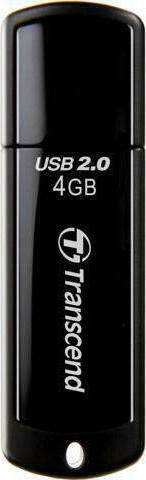 Transcend JetFlash 350 4GB USB 2.0 Stick Μαύρο
