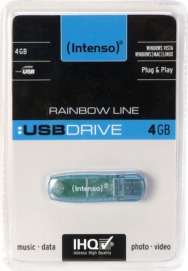 Intenso Rainbow Line 4GB USB 2.0 Stick Blue