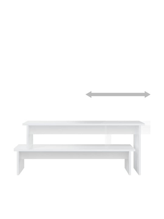 TV-Ständer Weiß M180xT30xH43cm