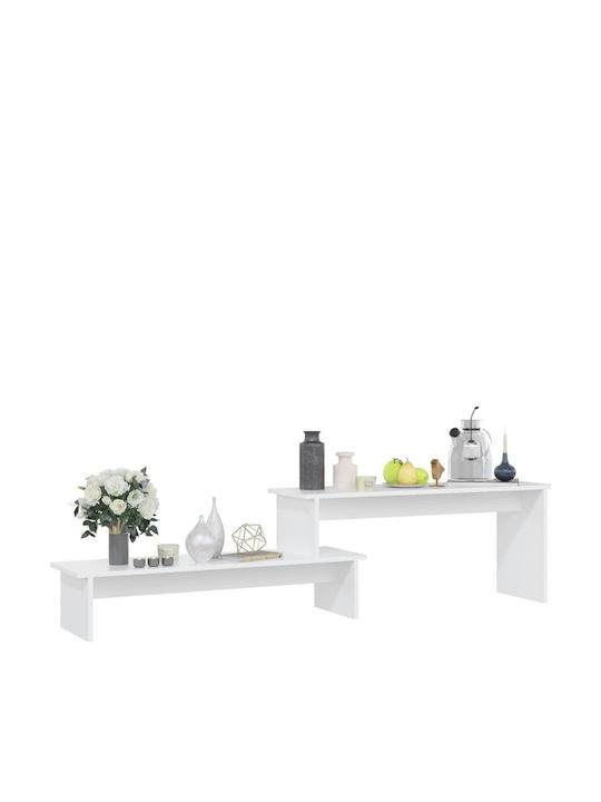 TV-Ständer Weiß M180xT30xH43cm