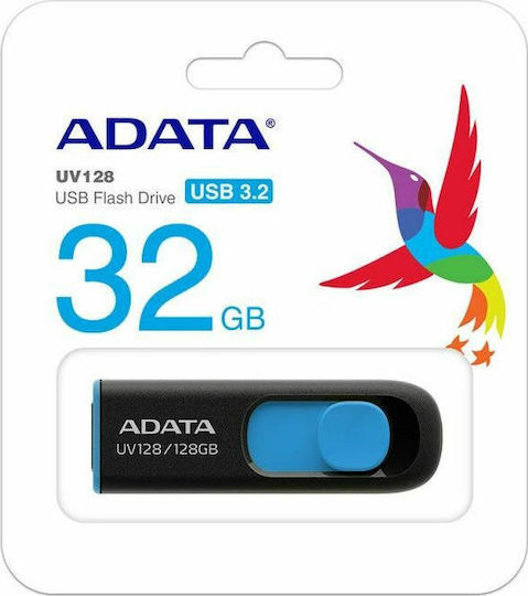 Adata DashDrive UV128 32GB USB 3.0 Stick Μπλε