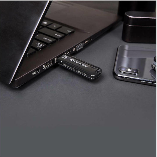 Transcend JetFlash 750 64GB USB 3.0 Стик Черен