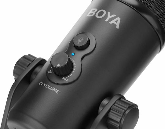 Boya BY-PM700 Кондензаторен Микрофон Настолен за Вокали в Черен Цвят