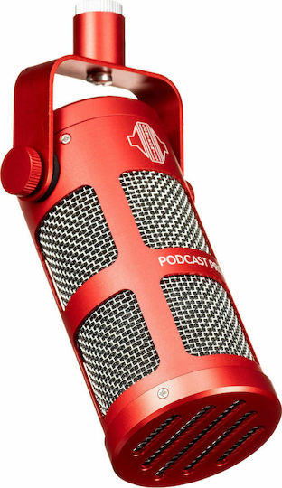 Sontronics Podcast Pro Δυναμικό Μικρόφωνο XLR Shock Mounted για Studio σε Κόκκινο Χρώμα