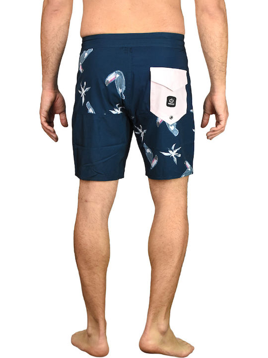 Emerson Men's Swimwear Bermuda Midnight Blue with Patterns