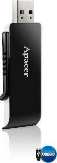 Apacer AH350 64GB USB 3.0 Stick Μαύρο