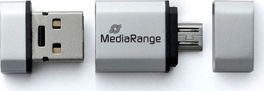 MediaRange 32GB USB 2.0 Stick with connection USB-A & micro USB-B White