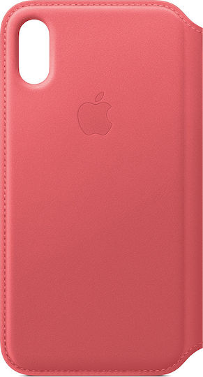Apple Leather Folio Book Δερματίνης Ροζ (iPhone X / Xs)