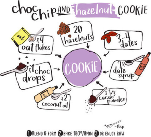 RooBar Βιολογικά Μπισκότα Rookies με Κομματάκια Chocolate & Hazelnut Χωρίς Ζάχαρη Vegan 40gr