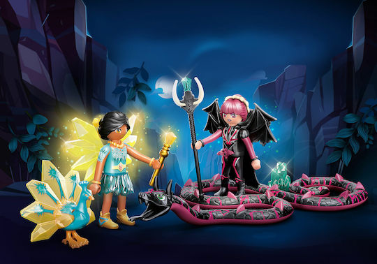 Playmobil Ayuma Crystal Fairy And Bat Fairy with Soul Animal for 7-12 years old