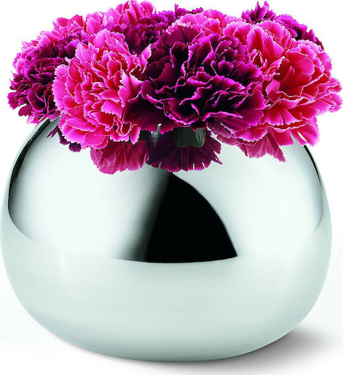 Philippi Vază Decorativă Metalică Bella Argintie Φ21xΥ15cm