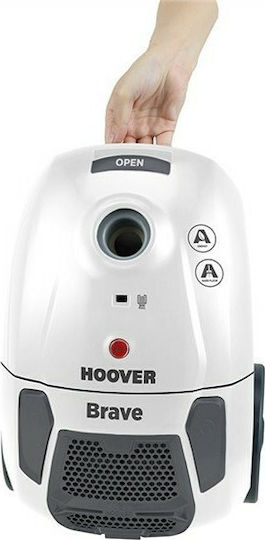 Hoover Brave BV11 011 Ηλεκτρική Σκούπα 700W με Σακούλα 2.3lt Λευκή