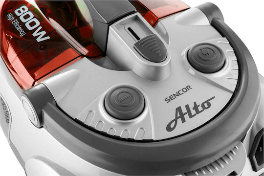 Sencor SVC 730RD Ηλεκτρική Σκούπα 800W με Κάδο 1.5lt Κόκκινη