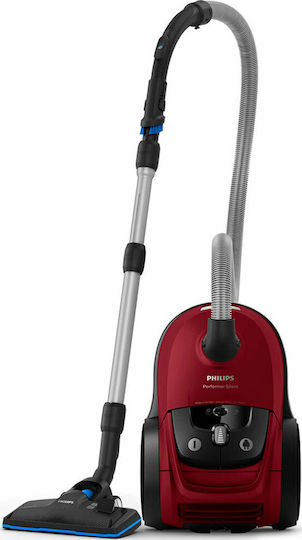 Philips Performer Silent Staubsauger 750W Eingetütet 4Es Burgundisch