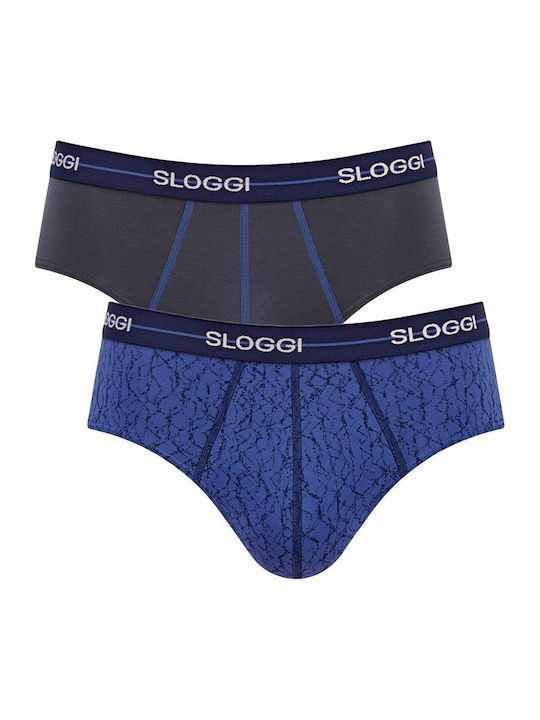 Sloggi Start Midi Men's Slips Grey / Blue 2Pack