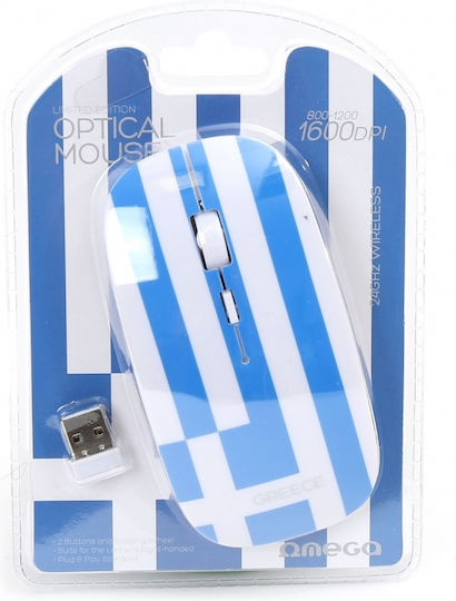 Omega Optical Wireless Mouse Greece Ασύρματο Ποντίκι Πολύχρωμο