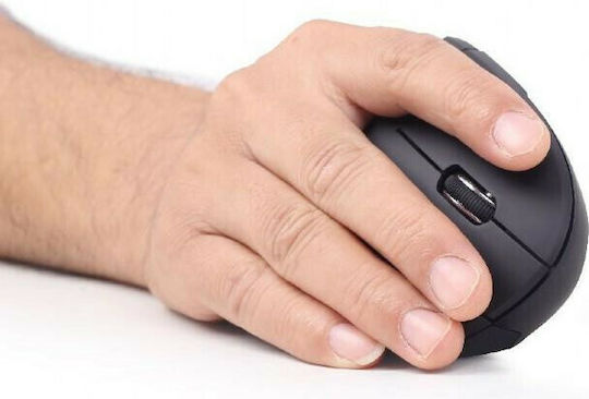 Gembird MUSW-ERGO-01 Kabellos Ergonomisch Vertikal Maus Schwarz