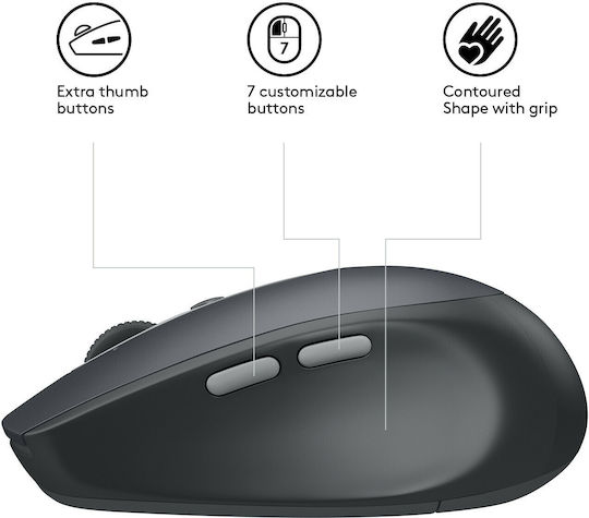 Logitech M590 Ασύρματο Ποντίκι Μαύρο