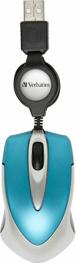 Verbatim Go Mini Verkabelt Mini Maus Caribbean Blue