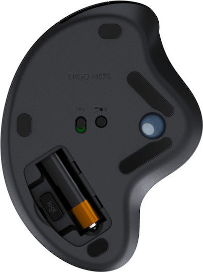 Logitech Ergo M575 Wireless Ergonomic Bluetooth Mouse with Trackball Graphite