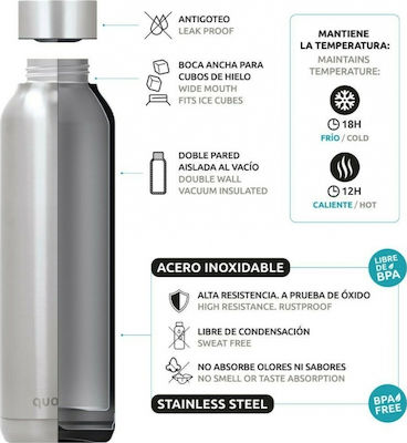 Quokka Solid Flasche Thermosflasche Rostfreier Stahl BPA-frei Braun 630ml 11854