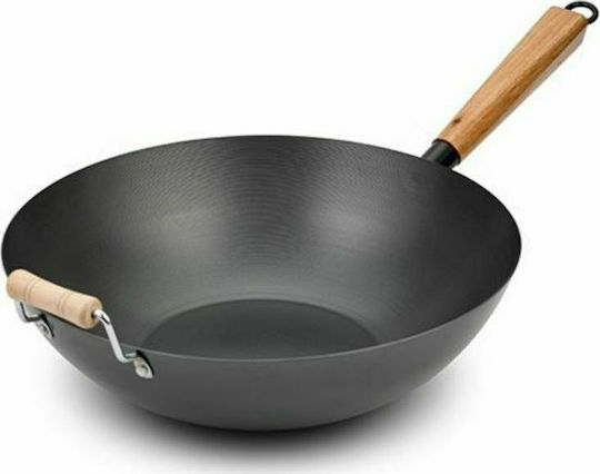 Nava Cantonese Wok aus Edelstahl mit Antihaftbeschichtung 32cm