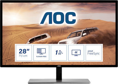 AOC U2879VF TN Gaming Monitor 28" 4K 3840x2160 με Χρόνο Απόκρισης 1ms GTG
