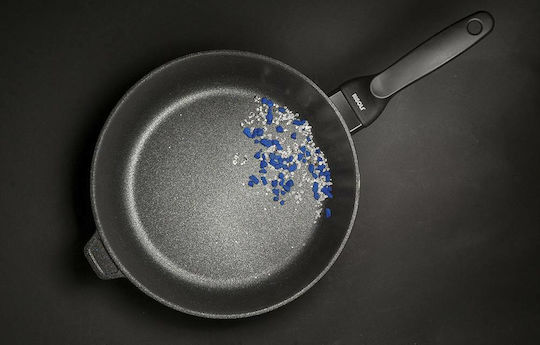 Risoli Blackplus Τηγάνι από Χυτό Αλουμίνιο με Επίστρωση από Πέτρα μαύρο 28cm
