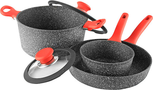 Luigi Ferrero Luigi Ferrero Aluminum Pan with Lid with Stone Interior Coating 26cm