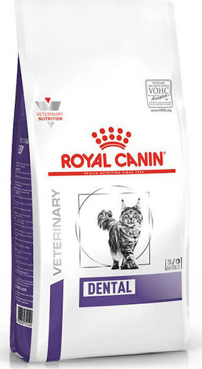 Royal Canin Veterinary Diet Dental Dry Food Gluten-Free for Adult Cats with Corn 1.5kg